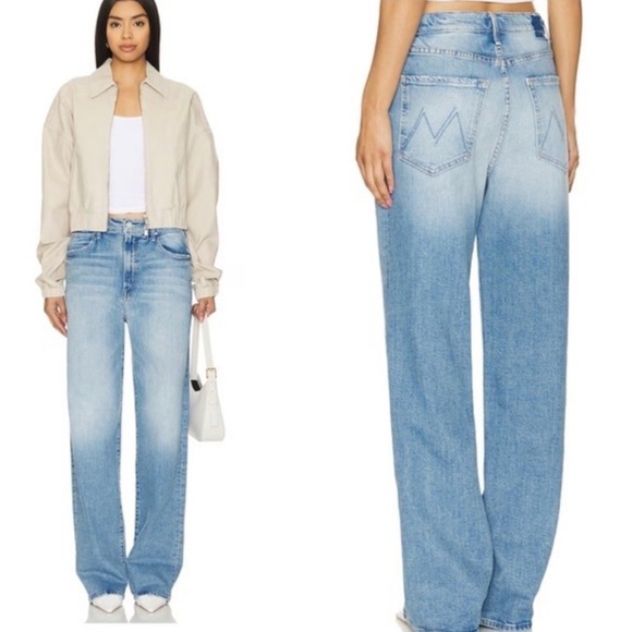 MOTHER Denim - MOTHER Light Blue Wide Leg Flare Jeans